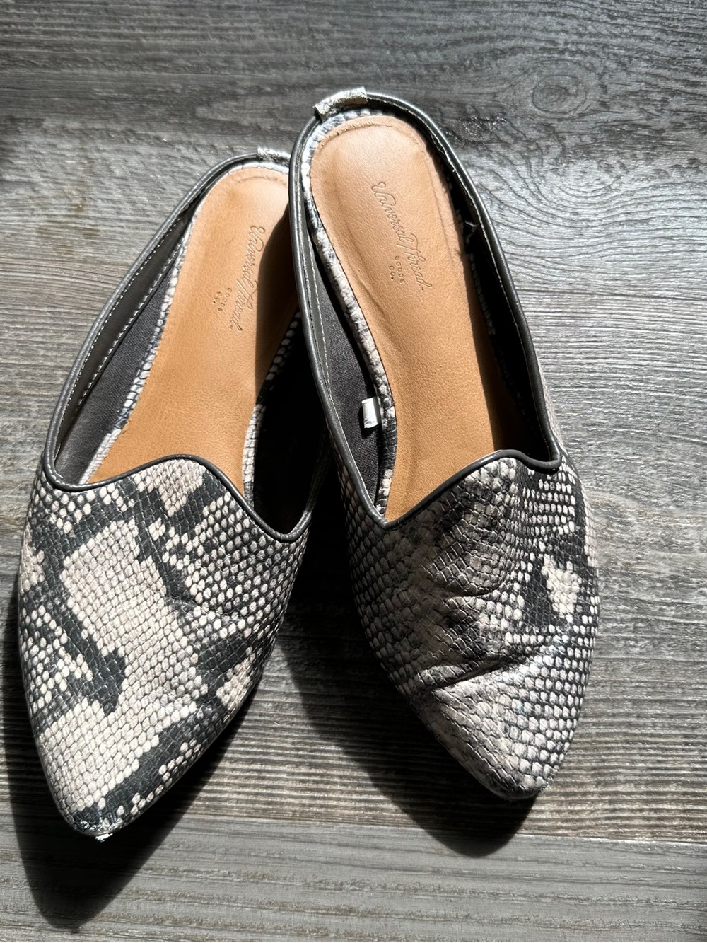 Snake-Print Mules